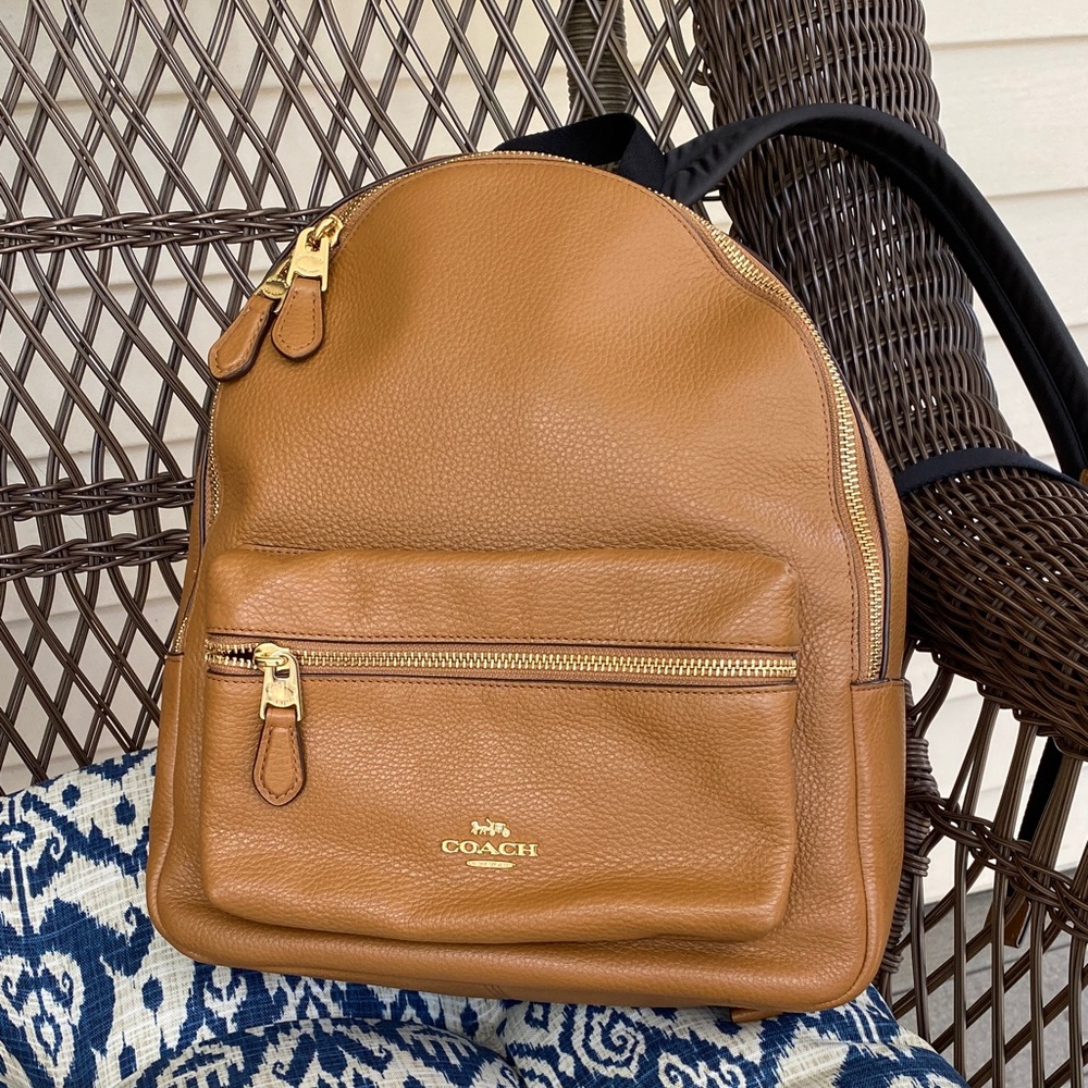 Coach Brown Leather Backpack